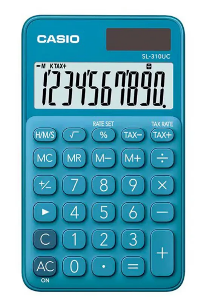 Калькулятор кишеньковий 10 розрядів синій Casio (SL-310UC-BU-W-EC)